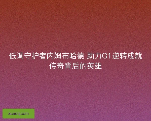 低调守护者内姆布哈德 助力G1逆转成就传奇背后的英雄
